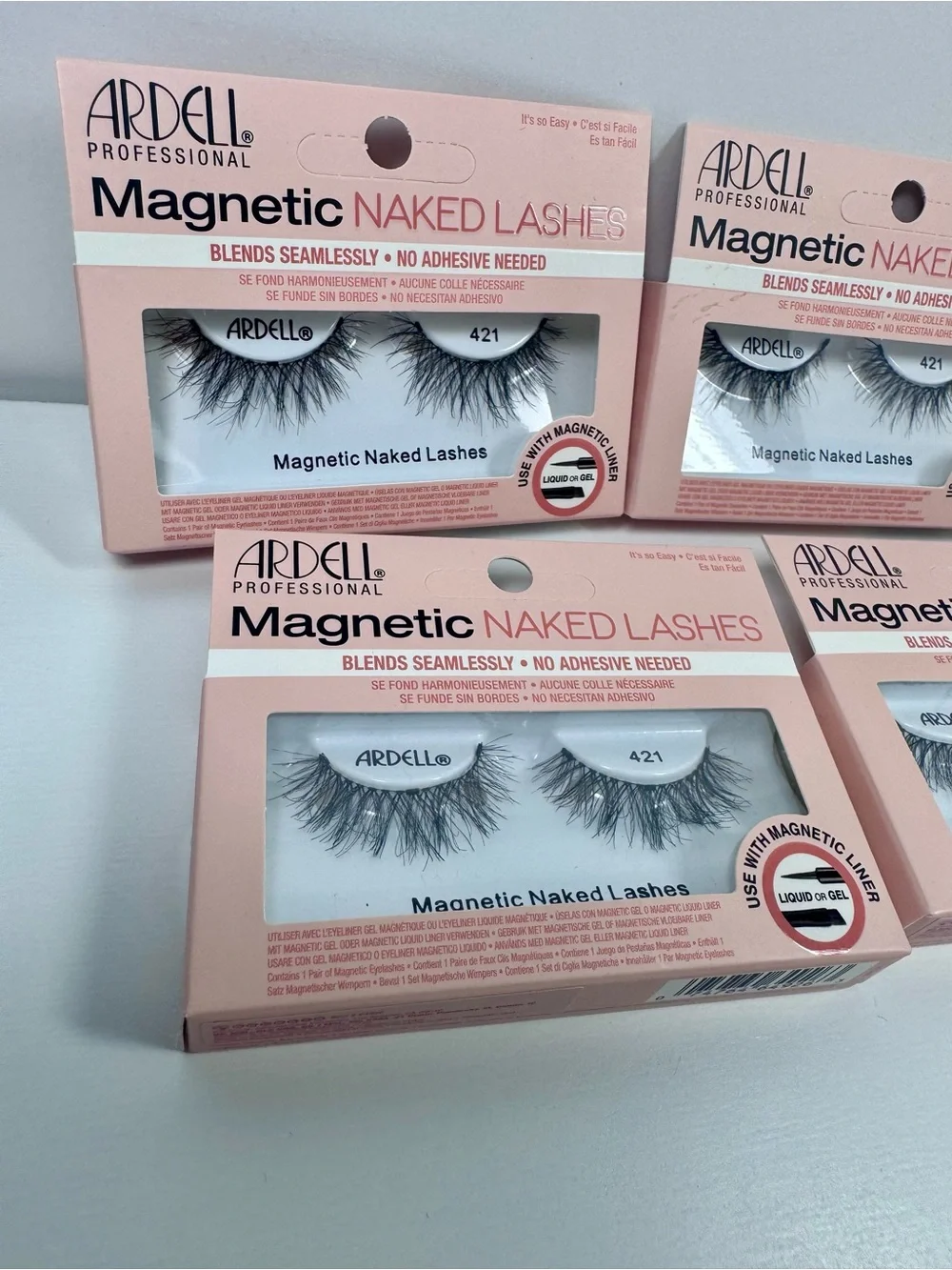 Ardell Magnetic Naked Lashes - Black (421) 4 Sets! NEW